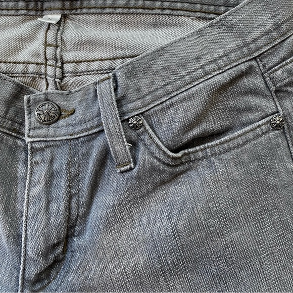 Habitual Skinny Low Rise Straight Leg Jeans in Stonewash Gray Stretch Denim - Picture 7 of 11
